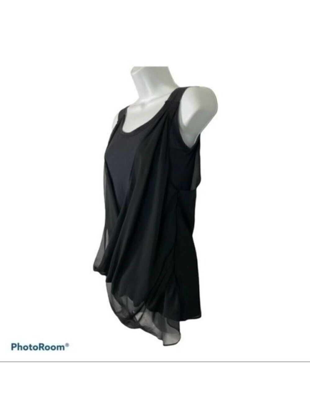 Simply Vera Vera Wang Chiffon Draped Top XS - Picture 3 of 7